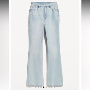 Jeans Higher High-Waisted Flare Light Clean Cutoff Flare Old Navy Size 14